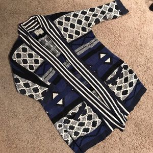 Awesome long duster sweater with 3/4 sleeves